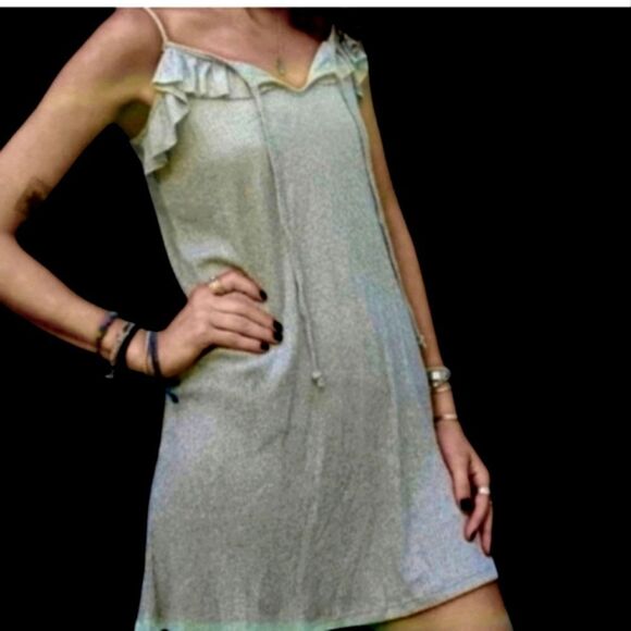 Anthropologie Ruffled Sundress in GRAY - Picture 1 of 6